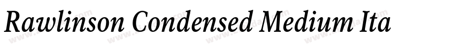 Rawlinson Condensed Medium Italic字体转换